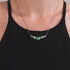 Verdant Moon | .925 Sterling Silver | Galaxy Glass Infinity Clasp Necklace